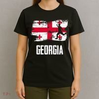 Georgia Flag Jersey Georgian Soccer Team Georgian T-Shirt thumb 4