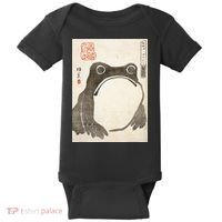 Grumpy Frog Japanese Baby Bodysuit thumb 0