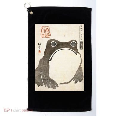 Grumpy Frog Japanese Golf Towel