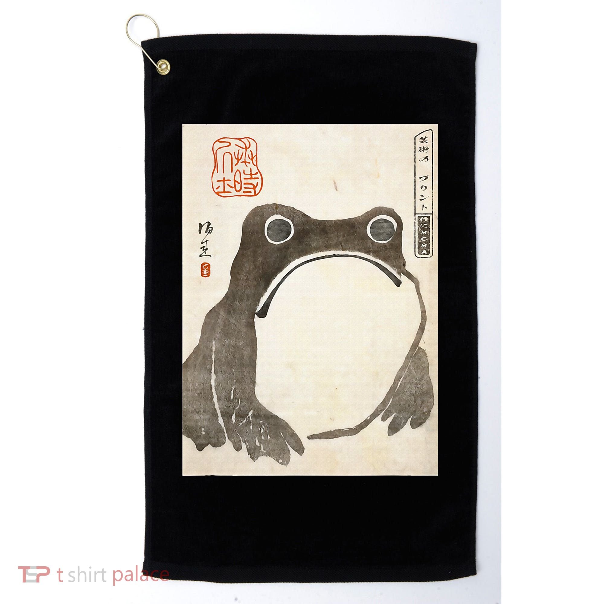 Grumpy Frog Japanese Golf Towel