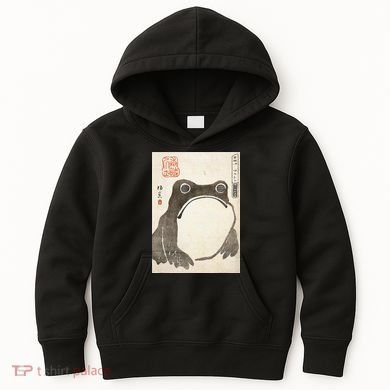 Grumpy Frog Japanese Kids Hoodie