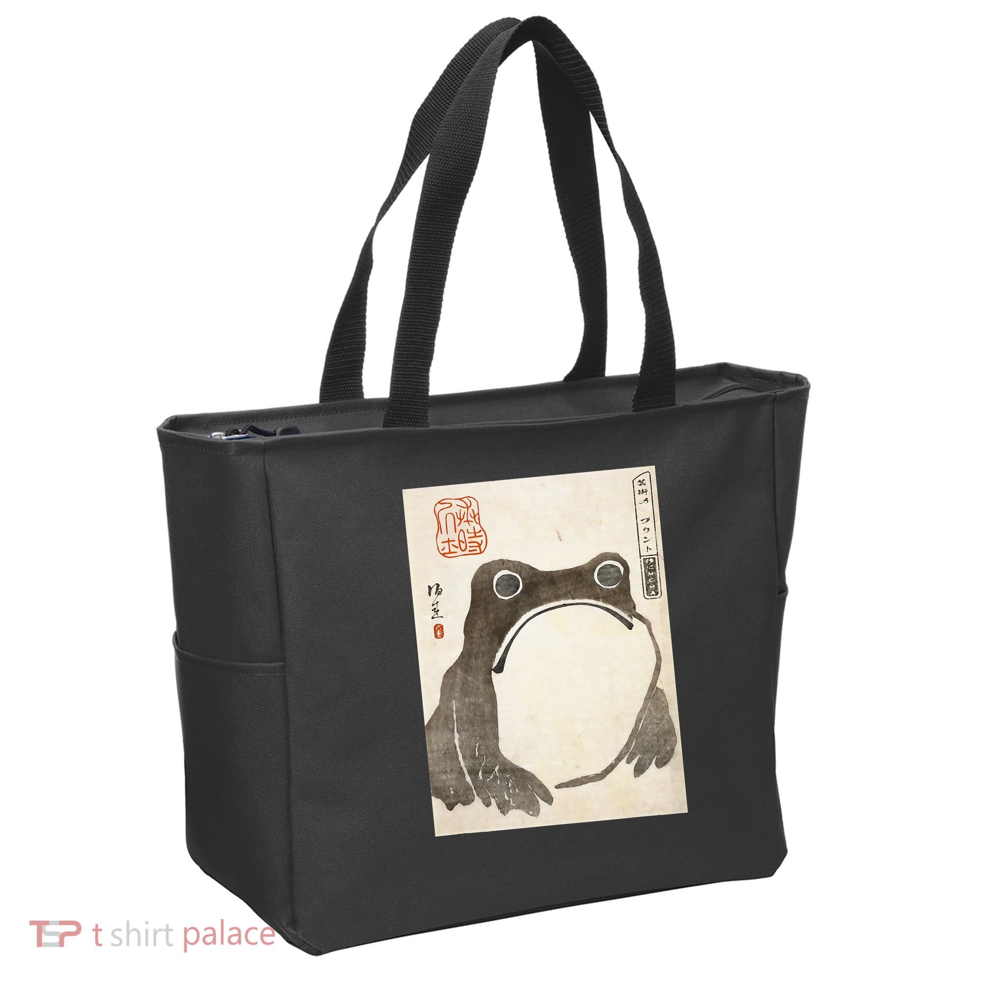 Grumpy Frog Japanese Tote Bag