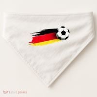 Germany Flag Jersey German Soccer Team German USA-Made Doggie Bandana thumb 0