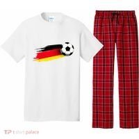 Germany Flag Jersey German Soccer Team German Pajama Set thumb 0