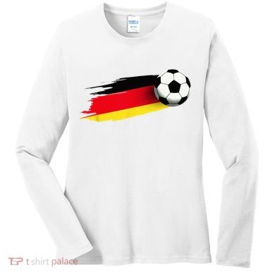 Germany Flag Jersey German Soccer Team German Women's Long Sleeve Shirt