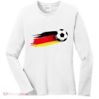 Germany Flag Jersey German Soccer Team German Women's Long Sleeve Shirt thumb 0