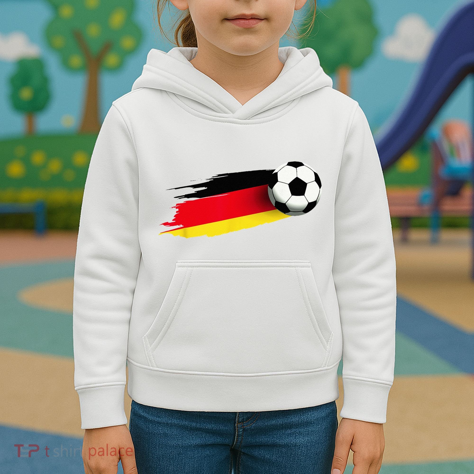Germany Flag Jersey German Soccer Team German Kids Hoodie