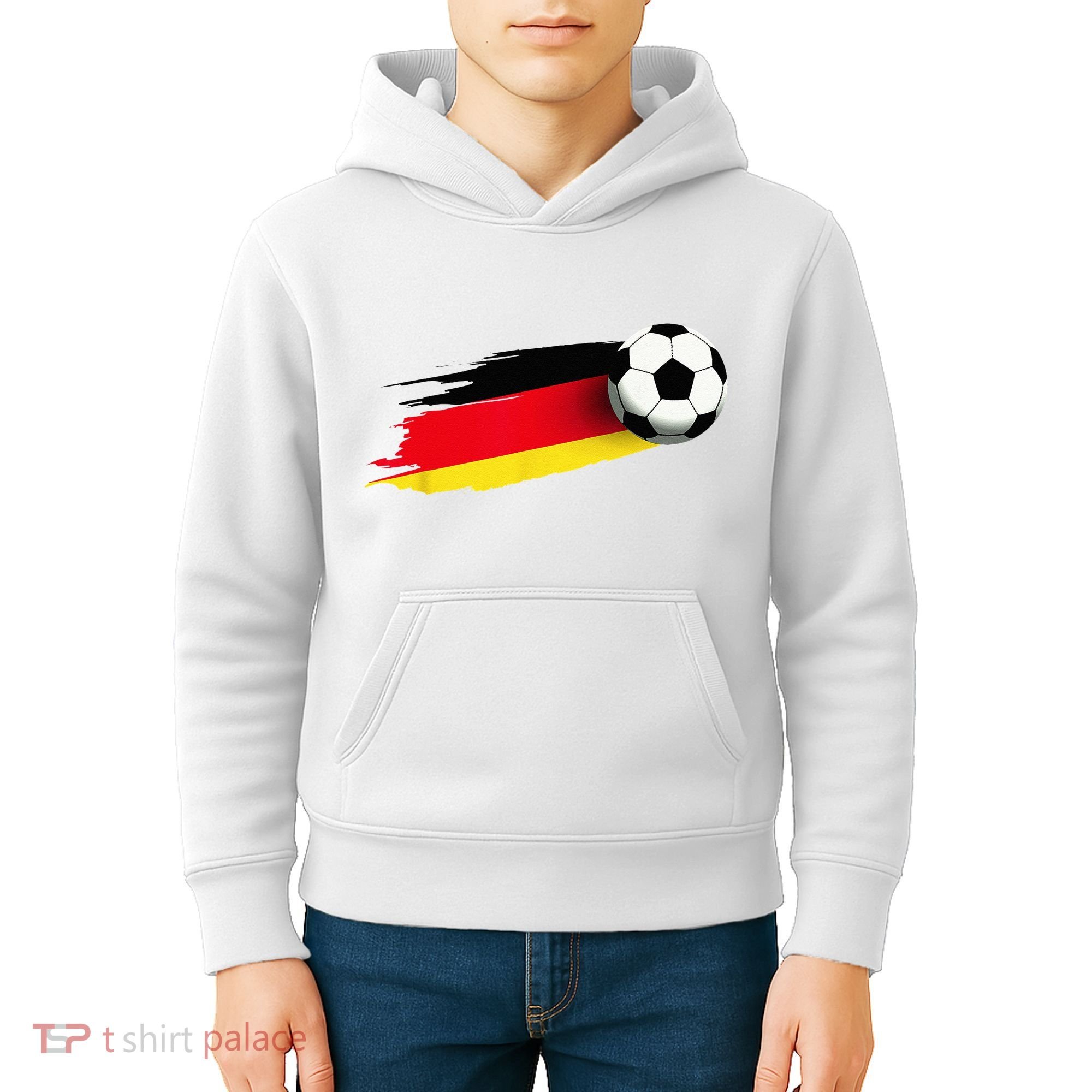 Germany Flag Jersey German Soccer Team German Kids Hoodie
