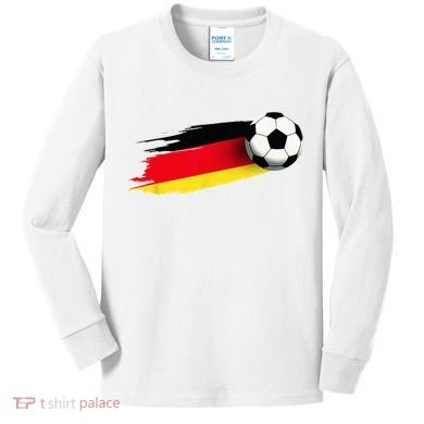Germany Flag Jersey German Soccer Team German Kids Long Sleeve Shirt