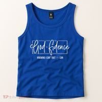 God Fidence Knowing I CanT But He Can Christian Religious Tank Top thumb 2