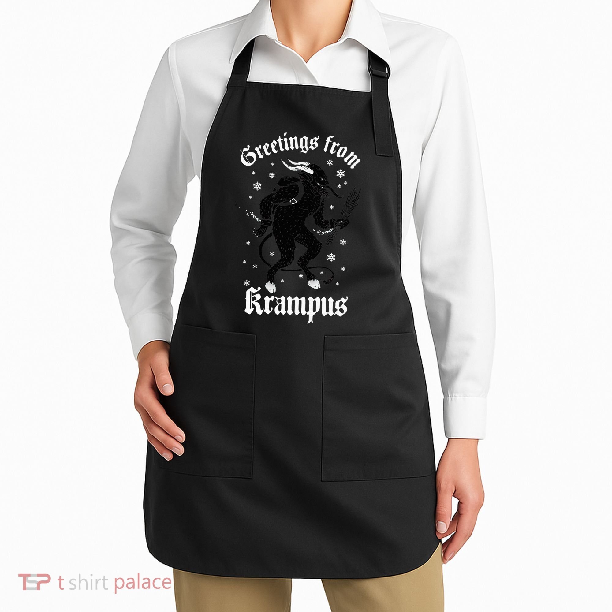 Greetings From Krampus Gruss Vom Krampus Christmas Horror Apron