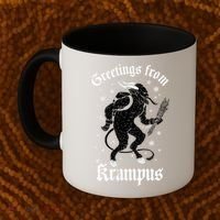 Greetings From Krampus Gruss Vom Krampus Christmas Horror Coffee Mug thumb 2
