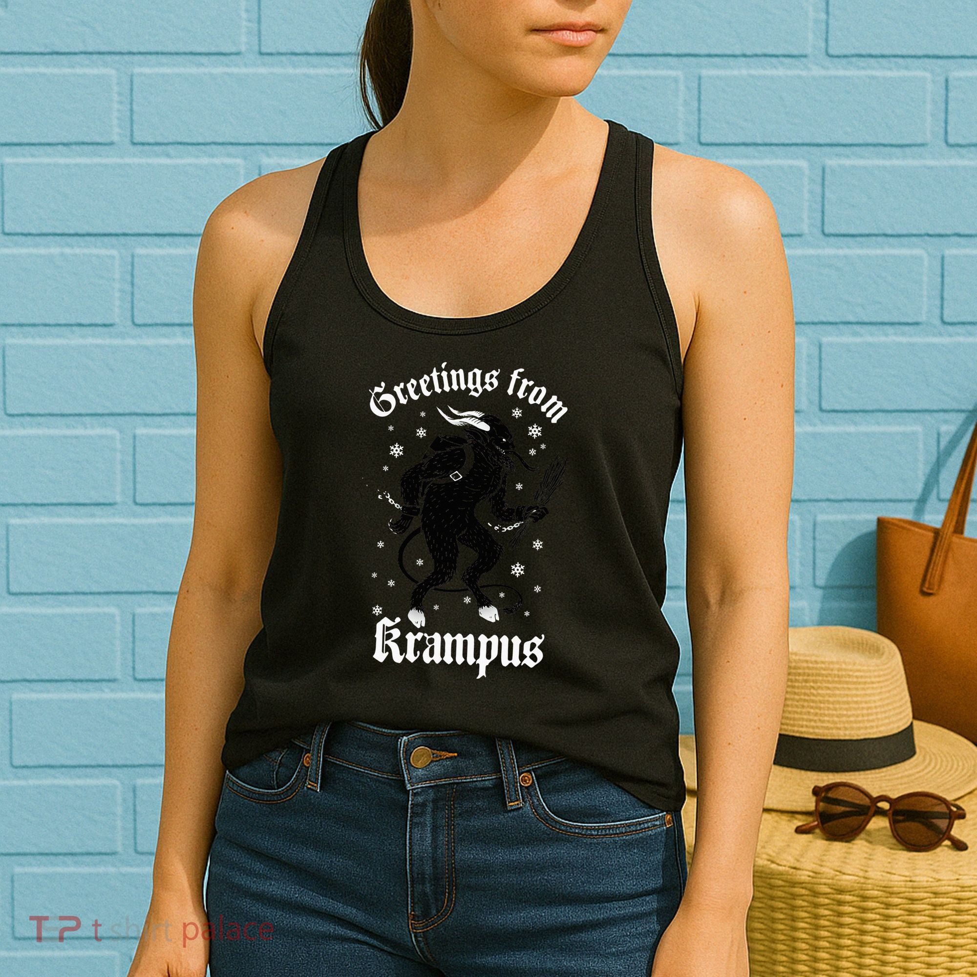 Greetings From Krampus Gruss Vom Krampus Christmas Horror Women's Tank Top