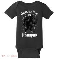 Greetings From Krampus Gruss Vom Krampus Christmas Horror Baby Bodysuit thumb 0