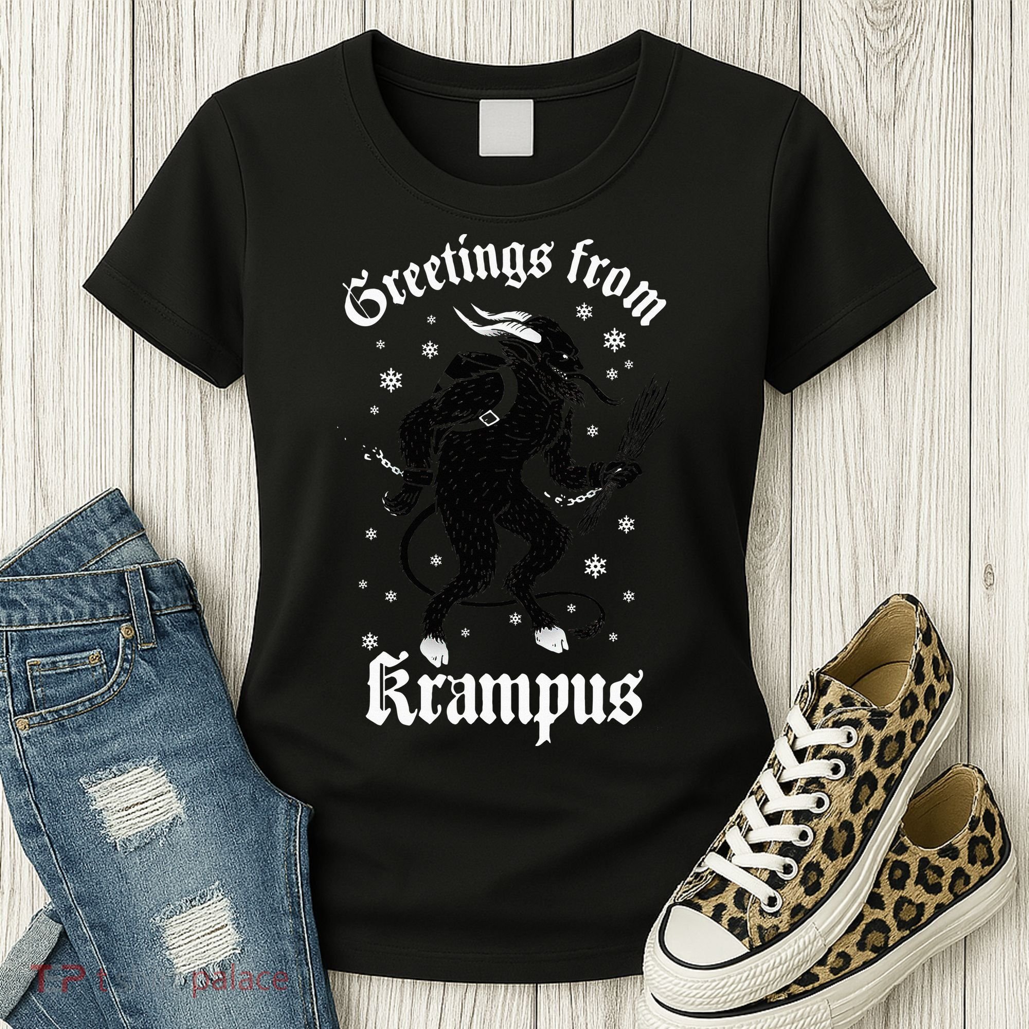 Greetings From Krampus Gruss Vom Krampus Christmas Horror Women's T-Shirt