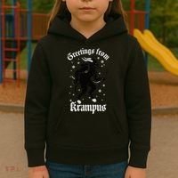 Greetings From Krampus Gruss Vom Krampus Christmas Horror Kids Hoodie thumb 3