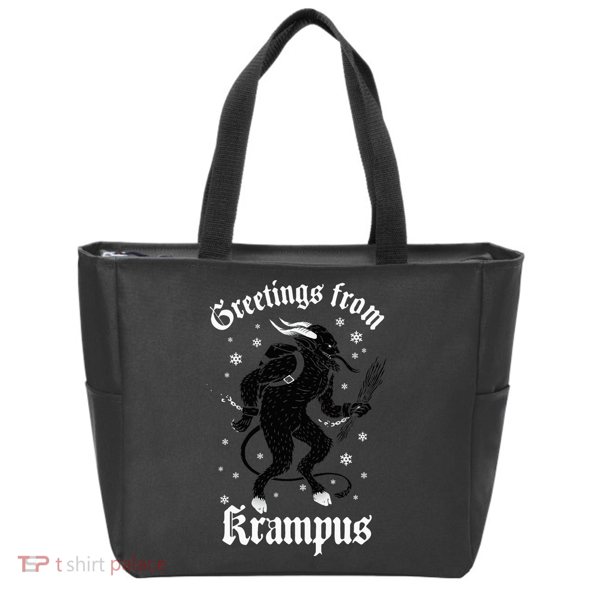 Greetings From Krampus Gruss Vom Krampus Christmas Horror Tote Bag