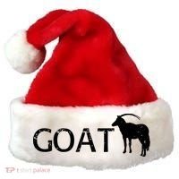 Goat Funny Logo Santa Hat thumb 0