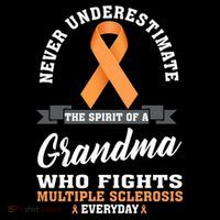 Grandma Fights Multiple Sclerosis Ms Warrior Gift Women's Hoodie thumb 2