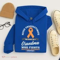 Grandma Fights Multiple Sclerosis Ms Warrior Gift Hoodie thumb 4