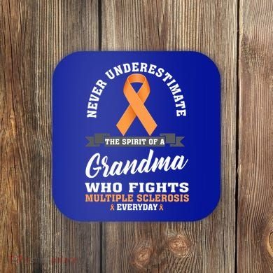Grandma Fights Multiple Sclerosis Ms Warrior Gift Coaster