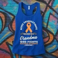 Grandma Fights Multiple Sclerosis Ms Warrior Gift Women's Tank Top thumb 3