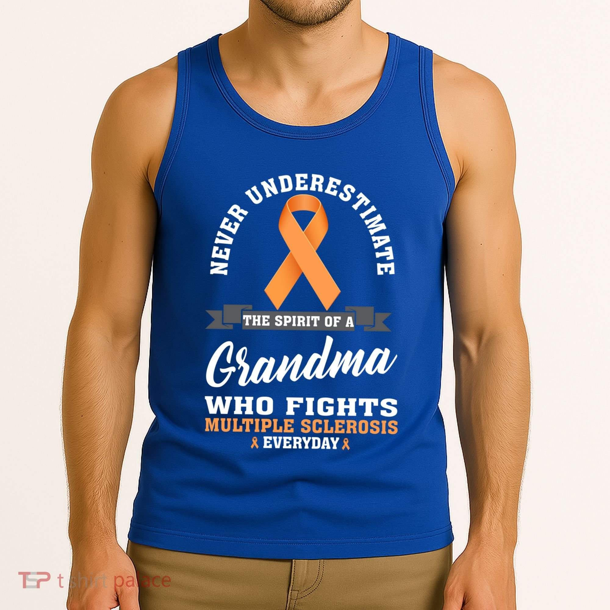 Grandma Fights Multiple Sclerosis Ms Warrior Gift Tank Top