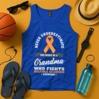 Grandma Fights Multiple Sclerosis Ms Warrior Gift Tank Top thumb 4