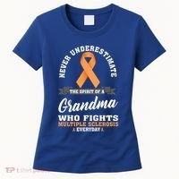 Grandma Fights Multiple Sclerosis Ms Warrior Gift Women's T-Shirt thumb 0