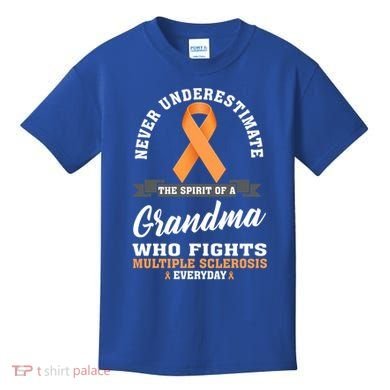 Grandma Fights Multiple Sclerosis Ms Warrior Gift Kids T-Shirt