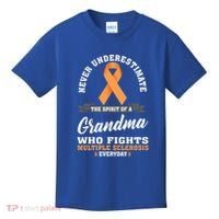 Grandma Fights Multiple Sclerosis Ms Warrior Gift Kids T-Shirt thumb 0