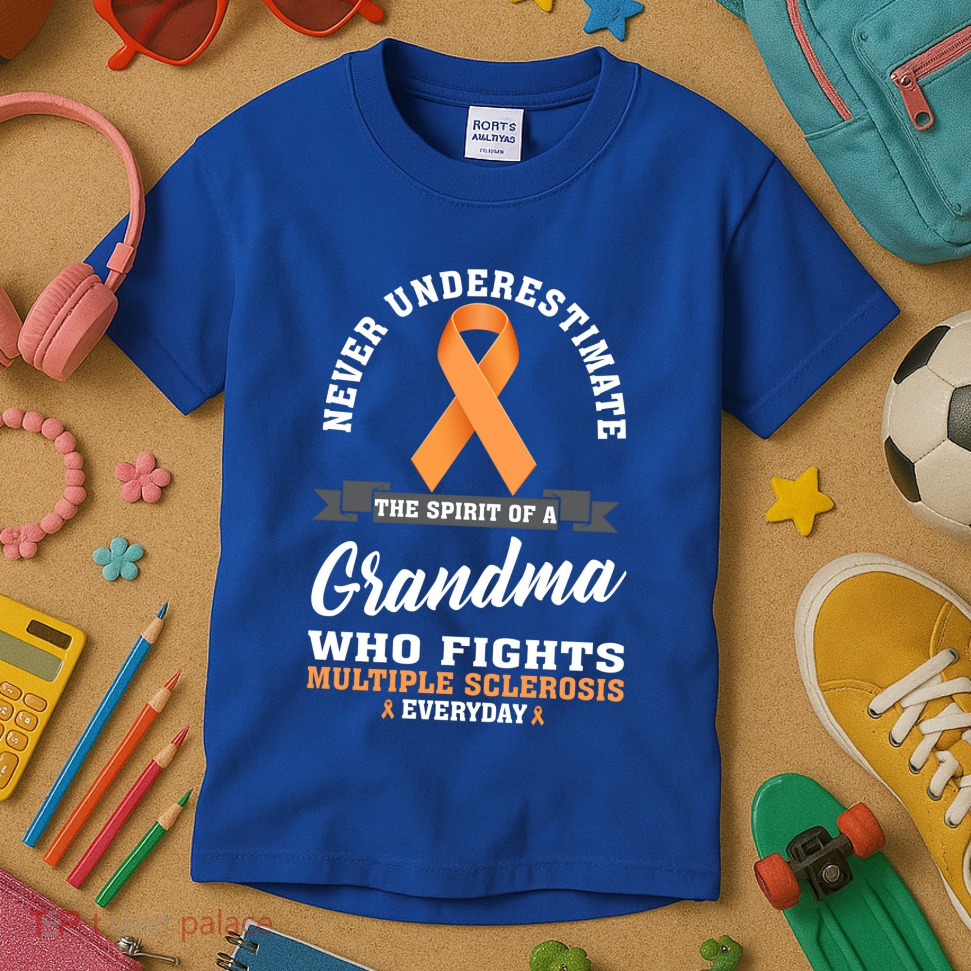 Grandma Fights Multiple Sclerosis Ms Warrior Gift Kids T-Shirt