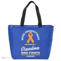 Grandma Fights Multiple Sclerosis Ms Warrior Gift Tote Bag thumb 0