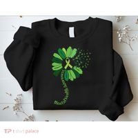 Green Flower Mental Health Awareness Sweatshirt thumb 2