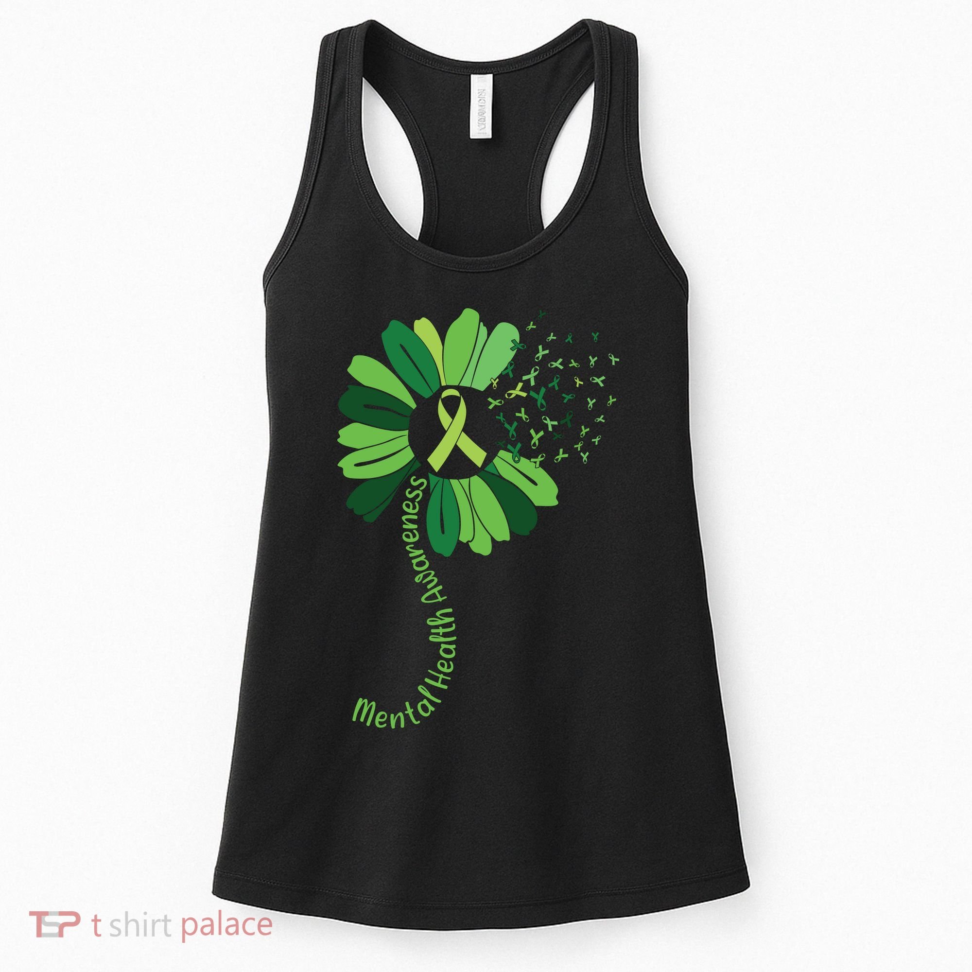 Green Flower Mental Health Awareness Women's Tank Top