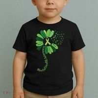 Green Flower Mental Health Awareness Toddler T-Shirt thumb 2
