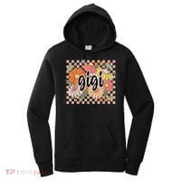 Gigi Floral Mother'S Day Wildflower Girl Checkered Women's Hoodie thumb 0