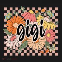 Gigi Floral Mother'S Day Wildflower Girl Checkered Women's Tank Top thumb 5