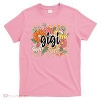 Gigi Floral Mother'S Day Wildflower Girl Checkered T-Shirt thumb 0