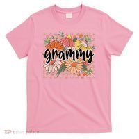 Grammy Floral Mother'S Day Wildflower Girl Checkered T-Shirt thumb 0