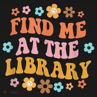 Groovy Find Me At The Library Lover Book School Librarian Women's Hoodie thumb 2