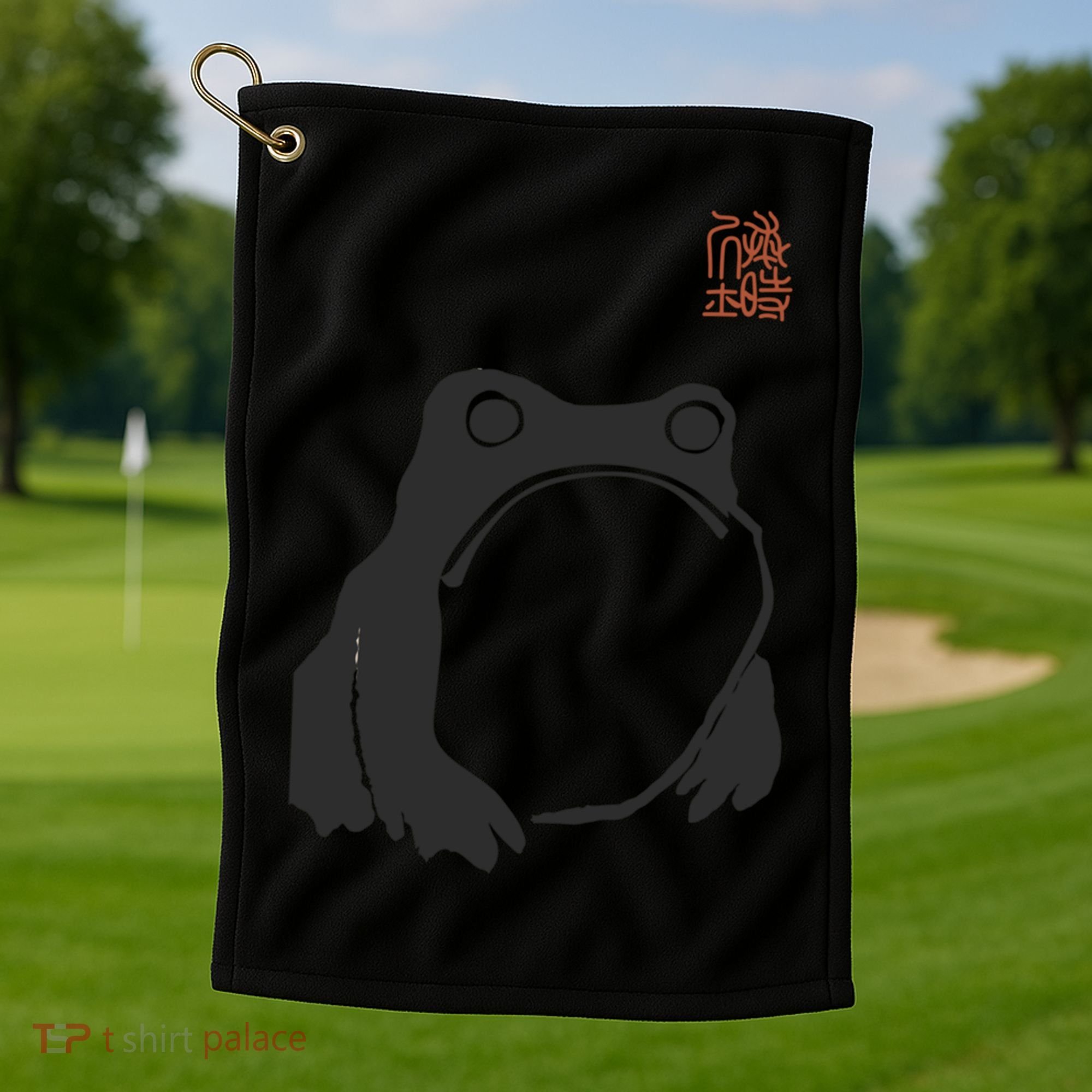 Grumpy Frog Matsumoto Hoji Golf Towel