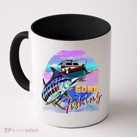 Gone Fishing Marlin Boat Coffee Mug thumb 0