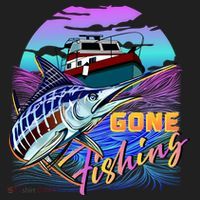 Gone Fishing Marlin Boat Tumbler thumb 3