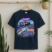 Gone Fishing Marlin Boat T-Shirt thumb 2