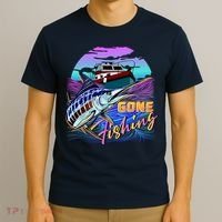 Gone Fishing Marlin Boat T-Shirt thumb 3