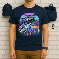 Gone Fishing Marlin Boat T-Shirt thumb 6