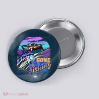 Gone Fishing Marlin Boat Button thumb 0