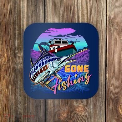 Gone Fishing Marlin Boat Coaster