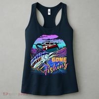 Gone Fishing Marlin Boat Women's Tank Top thumb 3